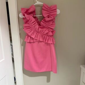 Zara Hot Pink Ruffle Formal Dress for Girls